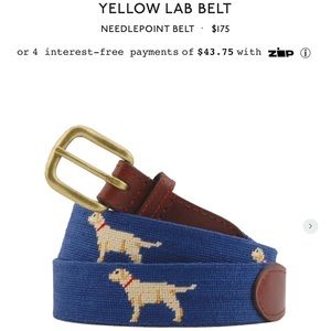 🐶🎁 Smathers & Branson Yellow Labrador Belt sz 38